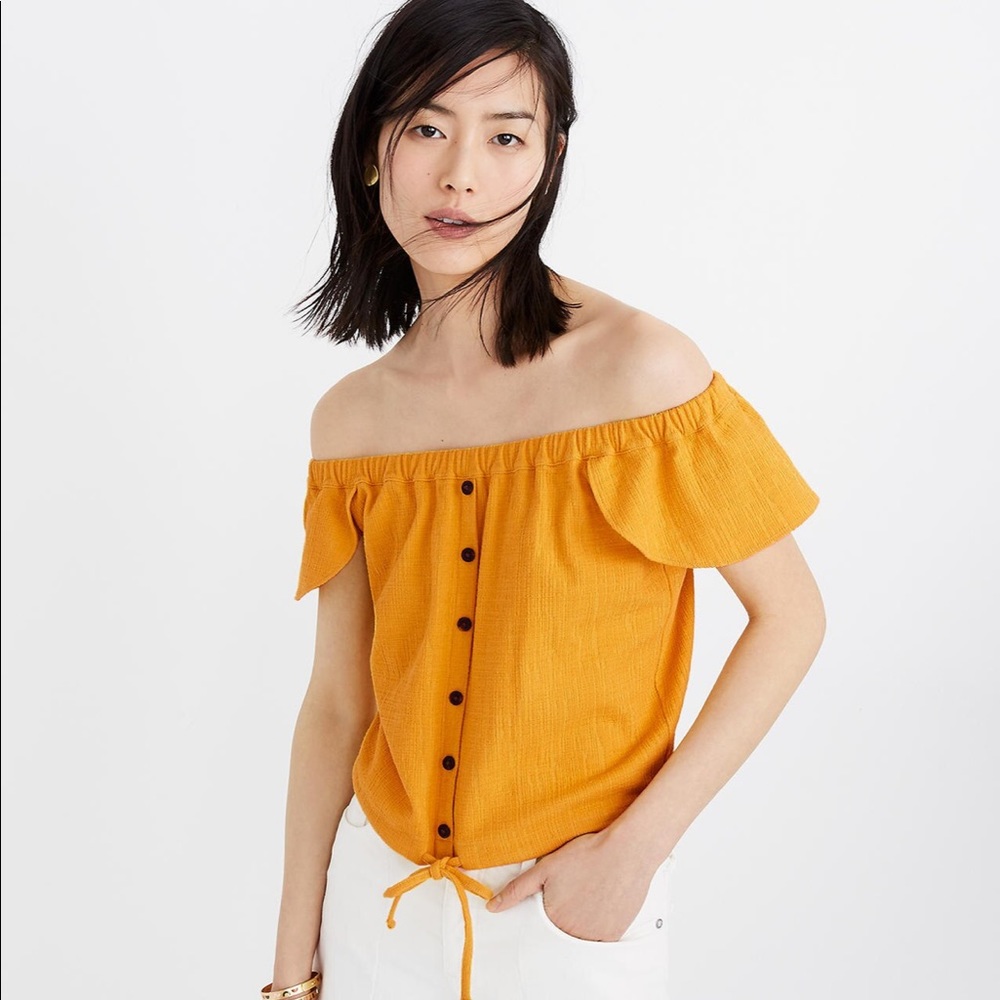 Madewell Texture & Thread Off-the-Shoulder Top